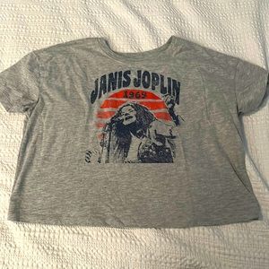 Light Grey Janis Joplin Tshirt